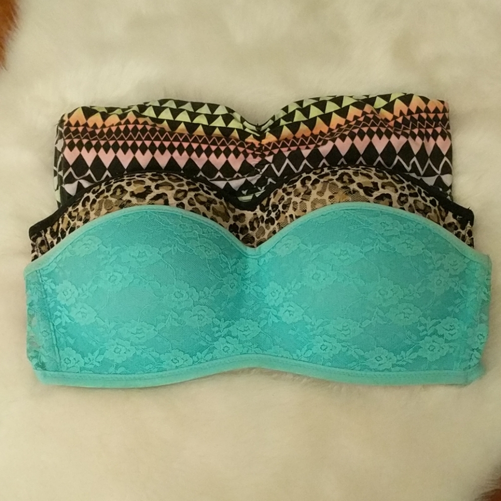 -SOLD- Lot of 3 Victoria Secret Pink Bandeau Bras